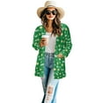 thumbnail image 2 of SCRAWLGOD Stars Snowflakes Cardigan Jackets for Women Trendy Clothes Fall Long Sleeve Work Cardigan for Women Office Casual Comfy Activewear Women Jacket for Christmas Size S, 2 of 7