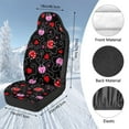 thumbnail image 7 of Uorisanigo Car Seat Covers Front Set 2 Packs, Washable Plush Cute Ladybug Seat Covers, Universal Fit Interior Cover for Most Vehicles, Auto Accessories, 7 of 7