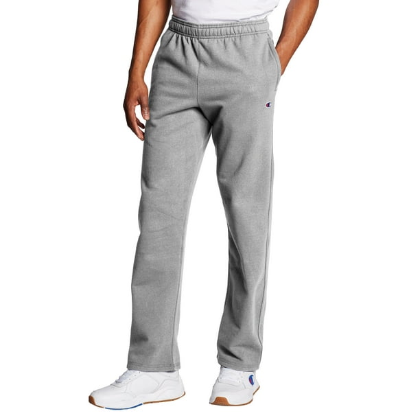 men's open bottom fleece pants