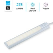 Enbrighten 10in. LED Plug-in Basic Under Cabinet Light Fixture, 26534