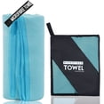 thumbnail image 1 of Toalla de viaje de microfibra, suave, ligera y de secado rápido, súper absorbente, compacta, ideal para viajes, deportes y playa, ideal para acampar, mochilas y gimnasio., 1 of 5