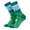 Green #164, variant on Men's & Women's Surfing Print Crew Socks, Funny Surf Novelty Cotton Socks for Beach Lovers Blue One Size