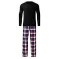 thumbnail image 5 of CONZONE Men's Pajama Sets 2 Peice Pajamas for Men Plaid Long Sleeve Pjs Tops Pants Soft Comfy Fall Winter Homewear Loungewewar, 5 of 8