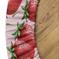 thumbnail image 5 of Ambesonne Fruit Fitted Round Tablecloth, Juicy Strawberries Summer, 40"- 44" Diameter, Green Pink Red, 5 of 5