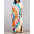 thumbnail image 6 of Bsubseach Women's Colorful Caftan Dress, Short Sleeve, Ankle Length, Lightweight Cover-Up, One Size, 6 of 6