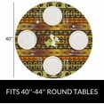 thumbnail image 2 of Indigenous Motifs Round Tablecloth African Ethnic Geometric Prehistoric Table Cover Table Cloth for Indoor Dining, Outdoor Picnic Parties, Camping,Fits for Table 40-44" Inches, 2 of 6