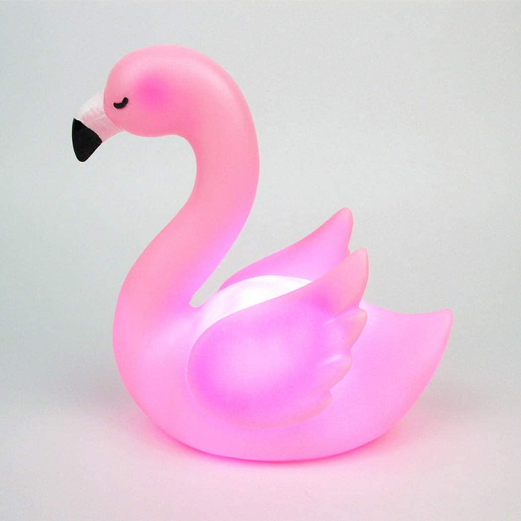 Flamingo Ornament 3D Crystal Decor LED Night Light Table Desk Lamp Xmas Gift RGB 