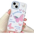 thumbnail image 1 of Funda holográfica de mariposa compatible con iPhone 12 Pro Max, diseño coreano con láser, diseño de mariposa 3D brillante, para mujeres y niñas., 1 of 8