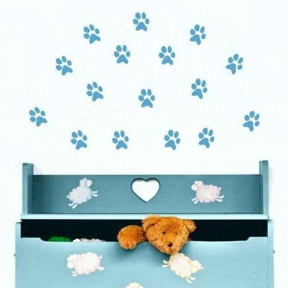 Decal ~ PAW PRINTS ~ 15 LOT: WALL DECAL 3" X 3"