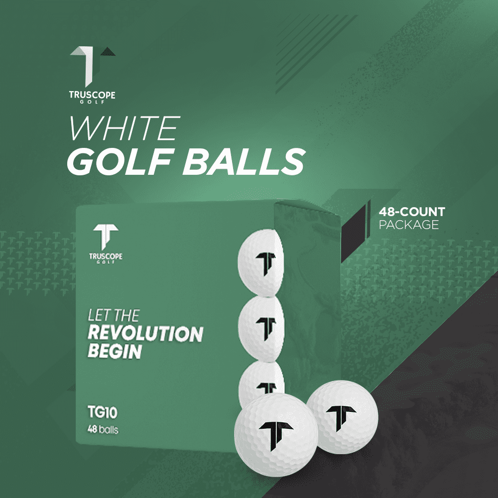 TruScope USGA Approved Golf Balls, Soft Core for Control &  Distance, New 48 Pack, White