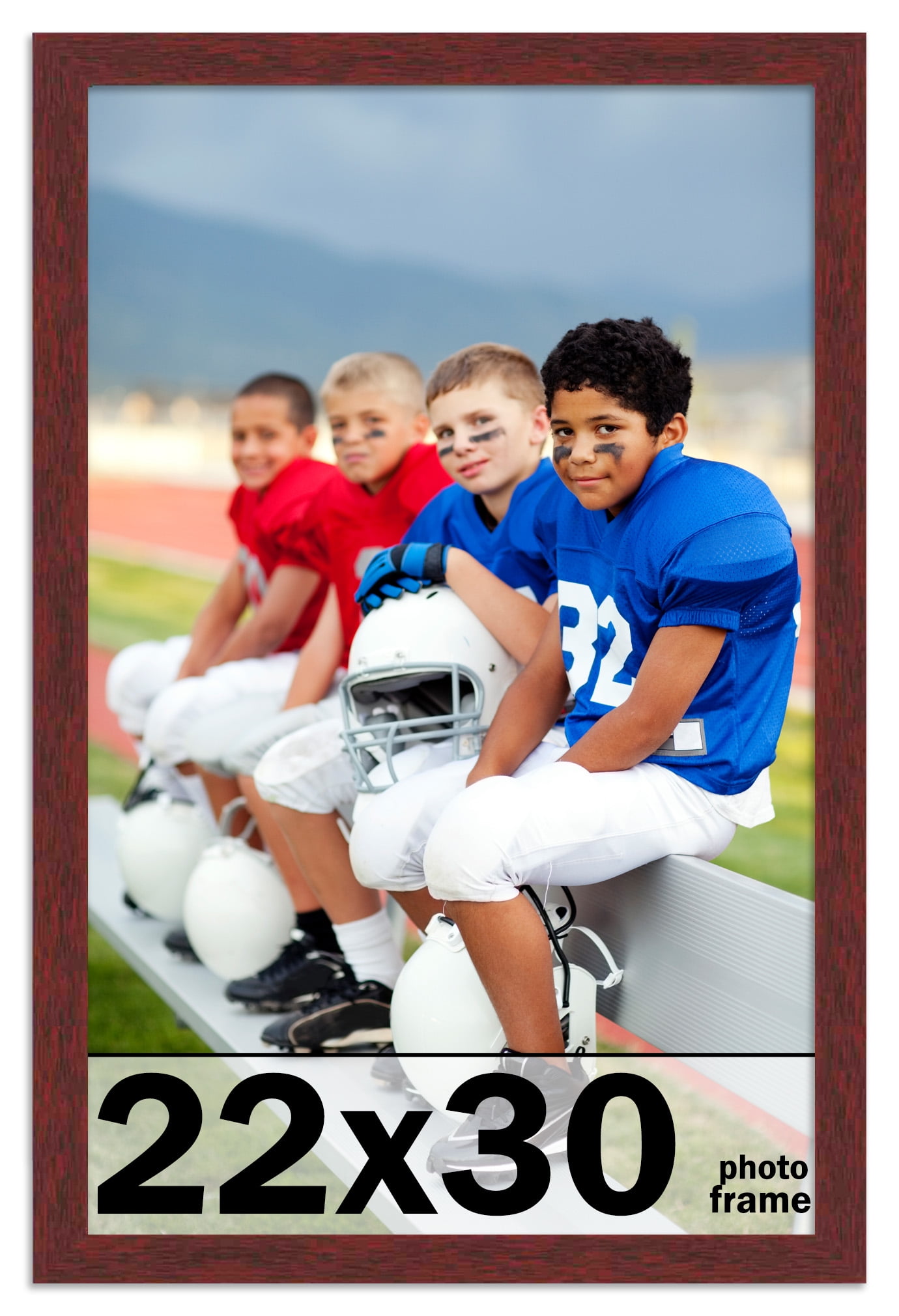 22x30 Frame Brown Picture Frame Complete Modern Photo Frame Includes UV Acrylic Shatter Guard