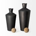 thumbnail image 2 of Set of Two Black Metal Urns, 2 of 3
