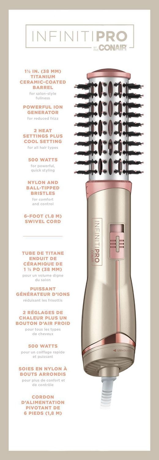 Infinitipro Frizz Free 1½ in. Hot Air Brush