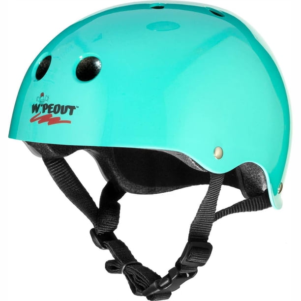 Casco Wipeout de borrado en seco para bicicleta, patín o scooter, azul turquesa