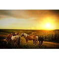thumbnail image 2 of The Yellowstone Collection 18x13 Gold Ornate Wood Framed with Double Matting Museum Art Print Titled - A Kiss Goodnight, 2 of 4