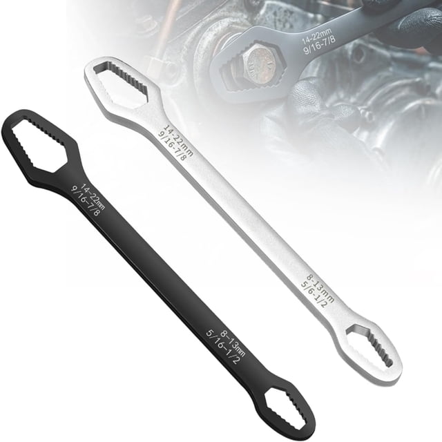 Clé Universelle à Double Extrémité pour Automobile, Bicyclette, Entretien, Plomberie, Clé 8-22 mm à Serrage Automatique, Clé Réglable