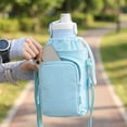 thumbnail image 5 of Water Bottle Holder with Phone Pocket Crossbody Water Bottle Carrier Bag with Adjustable Shoulder Strap and Zipper Pouch for Hiking, Travel, Walking (1PC), 5 of 6