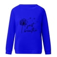 thumbnail image 5 of Feimerou Womens Long Sleeve Tops Plus Size Crewneck Graphic Sweatshirts Classic Fit Dandelion Printed Casual Pullover Top, 5 of 8