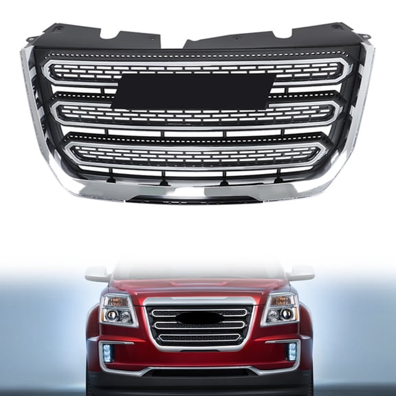 Fit For GMC Terrain SLT 2016 2017 Chrome & Black Plastic Front Bumper Grille New