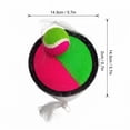 thumbnail image 3 of Beach Paddle Ball Set, Catching Ball Set, Active Kids Indoor Play, Outdoor Play Set, 8 in Round Paddle, Green Pink, Play Set, Family Backyard Activity, 2 Pc Total, 3 of 6