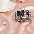 thumbnail image 4 of V-MORO Beaded Bracelet Compatible for Apple Watch Band 38mm 40mm 41mm 42mm 44mm 45mm Women,Fashion Handmade Elastic Stretch Strap for iWatch Series SE 8 7 6 5 4 3 2 1, 4 of 7