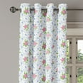 thumbnail image 3 of Ambesonne Flowers Grommet Curtain, Nature Romance Classic, 50" x 54", Pink and Blue, 3 of 6