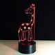thumbnail image 3 of Lámpara LED 3D acrílica con diseño de jirafa pequeña, luz nocturna con interruptor táctil, lámpara de ambiente con 7 colores cambiantes, gif sentado, 3 of 5