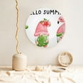 thumbnail image 5 of Salouo Hello Summer Gnome Pattern Bone China Decorative Plate,Holiday Decor Decorative Ceramic Plates with Stand Elegant Home DéCor for Hallway/Living Room/Bedroom-7in, 5 of 6