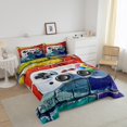 thumbnail image 2 of YST Gamer Queen Bedding Sets For Kids Boys Teens Video Game Comforter Set,Rainbow Block Bedding Comforter Sets Gamer Gaming Quilt Set Red Yellow Quilted Comforter Game Themed Bedroom Decor, 2 of 3