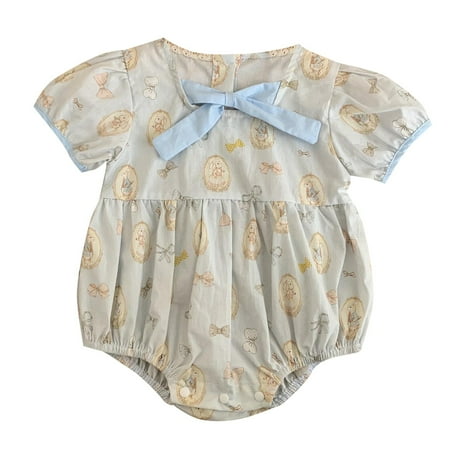 

Pimfylm Bodysuits For Baby Baby Girls Long-Sleeve Bodysuit Summer Blue 3-6 Months