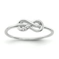 thumbnail image 1 of SS White Ice Infinity Diamond Ring Size 8, 1 of 3