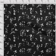 thumbnail image 4 of oneOone Tissu en Coton Flex Noir Abstrait pour Robe Tissu Imprimé au Mètre 40 Pouces de Large, 4 of 5