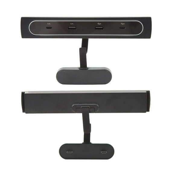 Multiport HUB Adapter, Black LED Lights USB Hub Docking Station 4 In 1 For Car