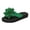 sandals 156#Green, variant on WAYUTE Women Sandals Flat Bottom Solid Color Thong Sandals with Floral Design Slide Beach Shoes for Relaxation Casual Outdoor