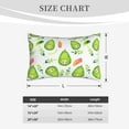 thumbnail image 4 of Pofeuu Kawaii Avocado Print Polyester Microfiber Plush Pillowcases, Super Soft and Cozy Pillow Case Covers with Envelop Closure（Pillow core not included）-14"x20", 4 of 6