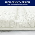 thumbnail image 6 of Subrtex Bathroom Rugs Non-Slip Chenille Soft Striped Plush Bath Mat (Ivory, 20"x32"), 6 of 8