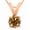 Rose Gold, variant on 1/2 0.5 Carat Platinum Round Brown Diamond 4 Prong Solitaire Pendant Necklace (AAA Quality) W/ 16" Silver Chain