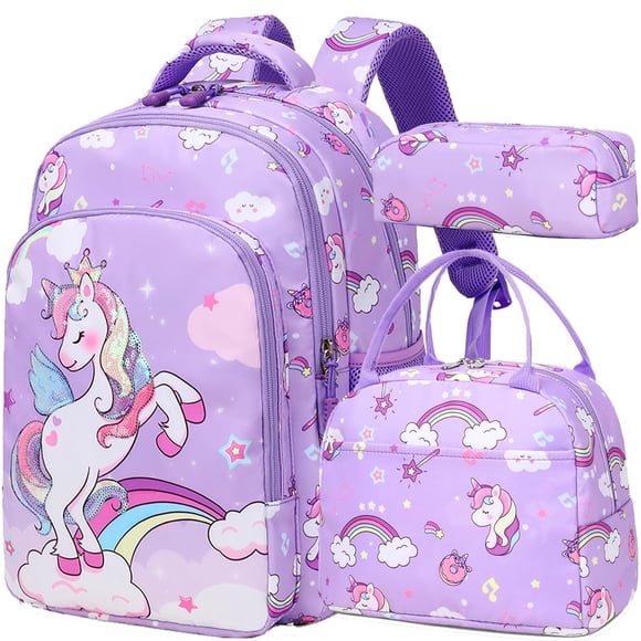 Mochila Jumpopack Unicorn para niñas en edad escolar con lonchera 3+Y