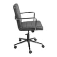 thumbnail image 4 of HomeRoots 25.20" X 25.20" X 35.83" Low Back Office Chair in Gray with Brushed Nickel Base, 4 of 6
