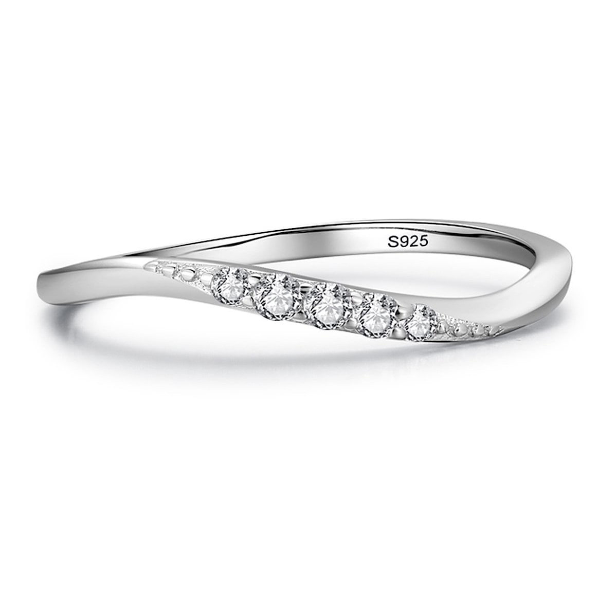 LADIES MEN'S 14K WHITE GOLD ON STERLING SILVER 4 ROW WEDDING CZ'S BAND RING 12MM