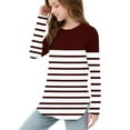 thumbnail image 6 of KyCheLot Girls Tunic Tops Long Sleeve Color Block Crewneck Stretchy Side Split Pullover School Tee Shirts 3-12 Years, 6 of 6