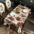 thumbnail image 5 of Multicolor Christmas Floral Pattern Rectangle Tablecloth 60"x102",Waterproof Polyester Rectangle Table Cloth, Wipeable Spillproof Polyester Tablecloth for Dining, Camping, Indoor and Outdoor, 5 of 6