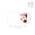 thumbnail image 5 of Koyal Wholesale Blush and Burgundy Floral Place Cards for Wedding Party Tables, Seating Place Cards for Holders, 60 Pk, 5 of 5