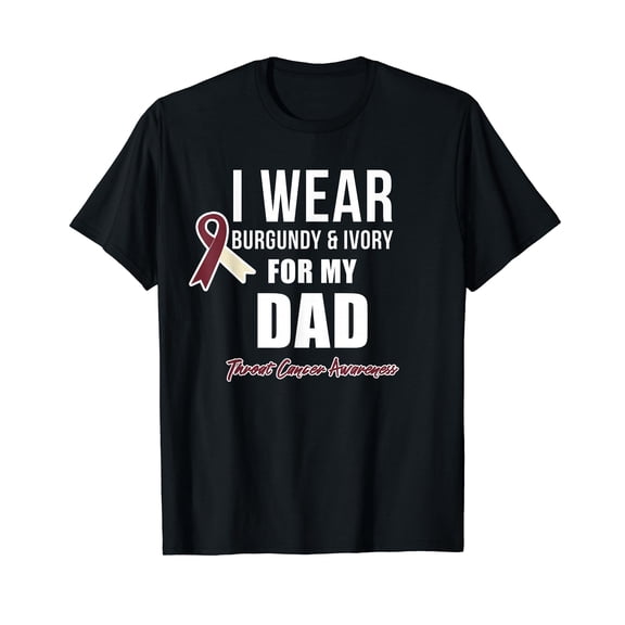 Throat Cancer Awareness Ribbon for My Dad T-Shirt