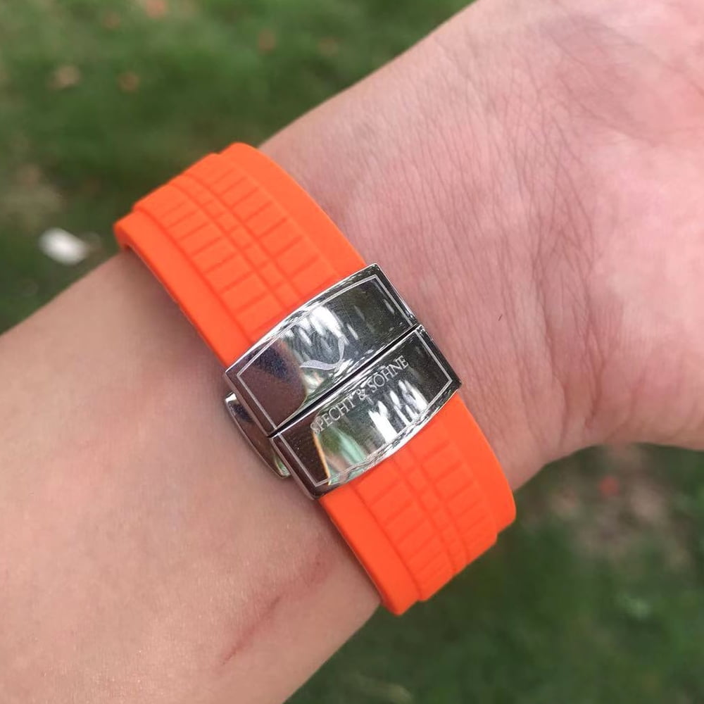Specht & Sohne Sports Watches For Men Orange Top Brand Luxury Rubber Wrist Watch Fashion Chronograph Wristwatch Relogio Masculino