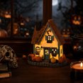 thumbnail image 5 of HAHUT Vintage Light-Up Pumpkins Cottage, Hand-Painted Pumpkin LED House Decor for Autumn Thanksgiving Halloween Tabletop Mantel Shelf Display (Orange), 5 of 8