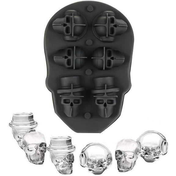Ice Tray - Big Skull Mini Skulls