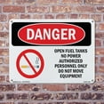 thumbnail image 5 of Open Fuel Tanks No Power OSHA Danger Rigid Plastic Sign 18 Inch x 12 Inch - 10 Pack, 5 of 8