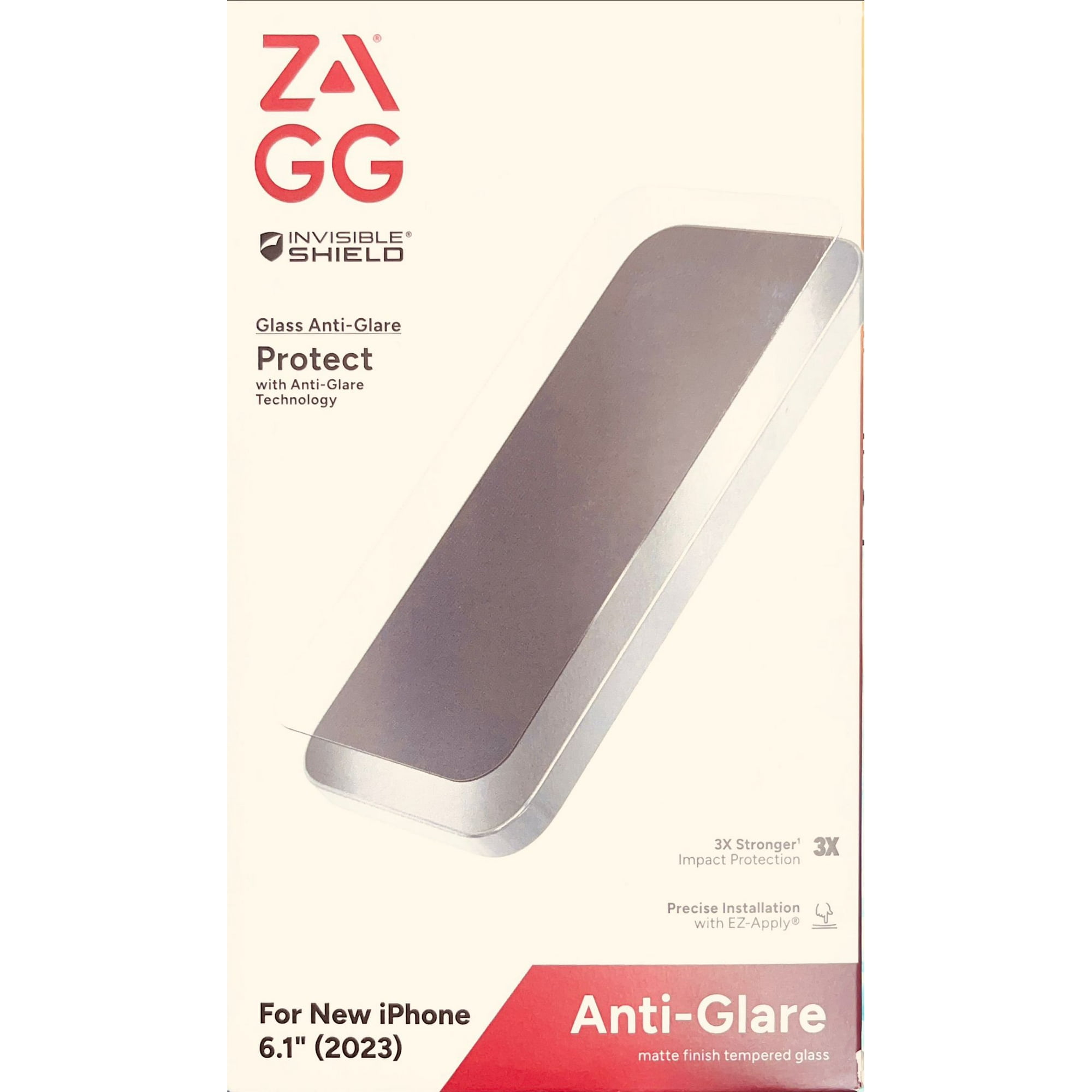 ZAGG Invisible Shield Glass Anti-glare Anti-fingerprint Screen Protector For iPhone 15, Clear