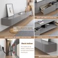 thumbnail image 5 of Modern Floating TV Stand | Wall-Mounted Entertainment Media Console | Large Storage TV Bench for Living Room & Office (Gray, 47.2''), 5 of 8